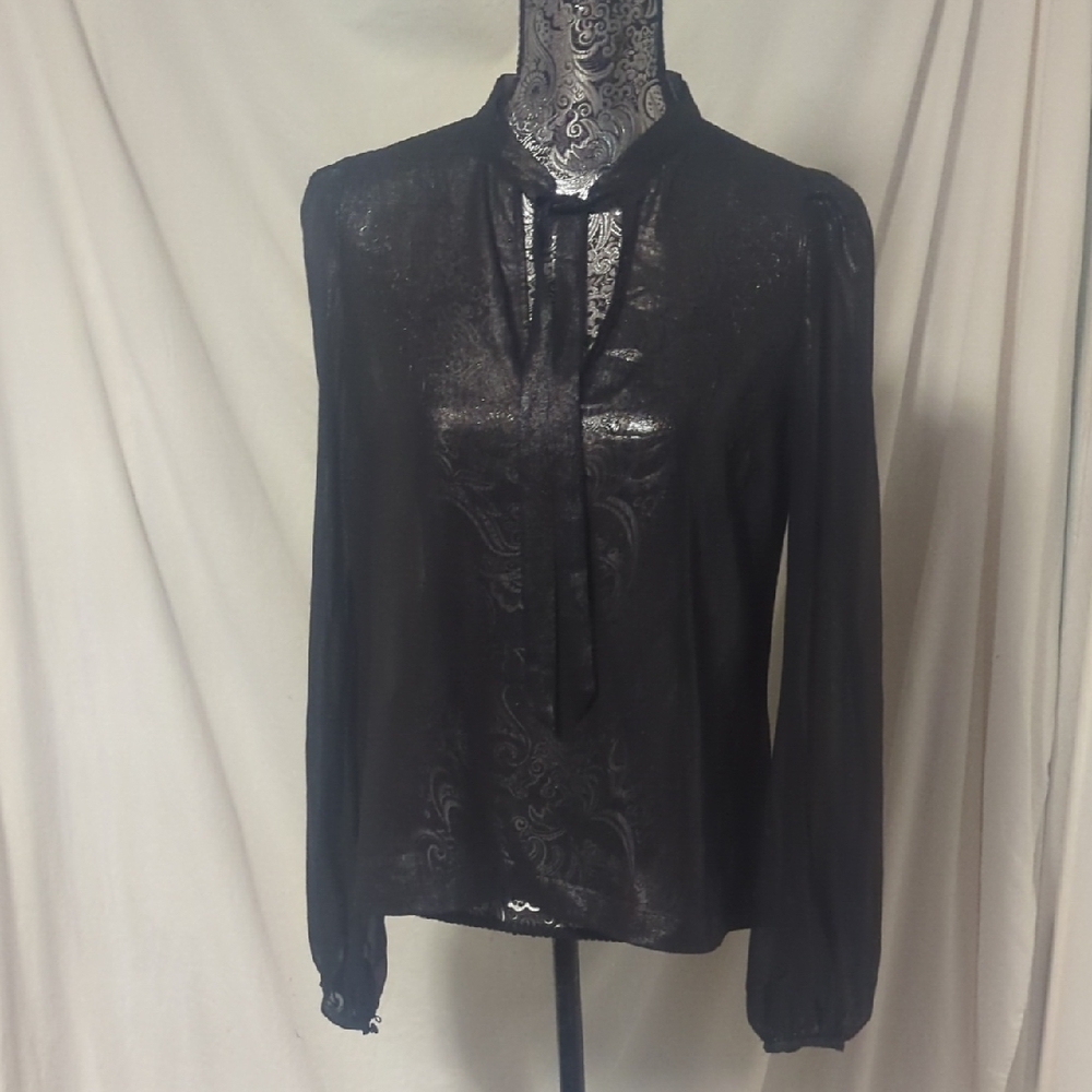 NWOT Express Shimmering Black Blouse